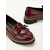 cheap Women&#039;s Slip-Ons &amp; Loafers-Women&#039;s Burgundy Patent Leather Loafers with Fringe Tassel Detail and Chunky Heel, Perfect for Office Wear and Casual Outfits