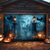 cheap Halloween Wall Tapestries-Halloween Door Decorations Outdoor Halloween Garage Door Cover Jack O Lantern Banner Pumpkin Bats Graveyard Outside Large Backdrop Decoration for Holiday Outdoor Garage Door Home Wall Decorations