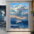 cheap Landscape Paintings-Seascape Painting hand painted 3D Textured Art painting handpainted White Sea Wave Gray Beach Abstract Painting hand painted Acrylic wave ocean Painting Large Framed painting Wall Art paintings