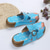 cheap Women&#039;s Clogs &amp; Mules-Women&#039;s Floral Embroidered Slip-On Clogs with Buckle Detail and Wedge Heel - Comfortable Vintage Casual Shoes