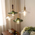 cheap Island Lights-LED Pendant Light 1/2/3-Light  Vintage Glass Hanging Light Height Adjustable Chandeliers Simplicity Atmosphere Suitable for Loft Cafe Bedroom Hallways 85-265V