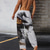 cheap Men&#039;s Printed Casual Pants-Halloween Men&#039;s Pumpkin Mid Waist Horror Festival Straight Leg Trousers Summer Spring 3D Print Black And White