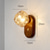 preiswerte Indoor-Wandleuchten-LED-Innenwandleuchten Warmweiß 20cm 1-flammig Eiswürfelform Wandleuchte Wohnzimmer Hintergrund Wandlampe G9 Holz Glas Retro einfache Wandhalterung Wandleuchte minimalistisch Schlafzimmer Nachttisch