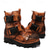 abordables Botas de cuero de primera calidad-Botas de moto steampunk para hombre con correas de doble hebilla y suela resistente, calzado gótico de cuero marrón para montar y cosplay