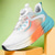 cheap Men&#039;s Sneakers-Adjustable Men&#039;s Running Shoes - Breathable Mesh Sneakers with Modern Dial Lace System, Vibrant Gradient Design for Active Lifestyles