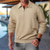 economico Felpe di base-Per uomo Maglia Felpa con zip corta Nero Bianco Blu marino Cachi Grigio chiaro Mezza zip Semplice A coste Testurizzato Trama a maglia Sport &amp; Outdoor Quotidiano Ferie Poliestere Streetwear Essenziale
