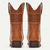 levne Cowboy &amp; Western Boots-pánské hnědé westernové kovbojské boty z umělé kůže - vintage styl s jedinečným prošíváním a pruhovanými detaily pro venkovní nošení