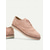 billige Oxfords til kvinner-rosa semsket oxford-sko for kvinner med brogue-detaljer og komfortabel såle - perfekt for fritids- og formell bruk