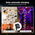 economico Luci decorative-luci solari per Halloween, luci fantasma impermeabili per esterni, 6,5 m, 30 LED, zucca illuminata, pipistrello, fantasma, ragno, decorazioni per esterni, luci solari per Halloween per feste in