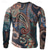 olcso Etnikai stílus-Férfi Boho / Paisley / Damaszk Póló Hosszú ujj 3D nyomtatás Szüret Napi Nyár Tavasz Ősz Fekete Henley nyakörv Henley póló