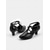cheap Latin Shoes-Black Faux Leather Dance Shoes with Cross Strap Design – Women&#039;s Comfortable Ballroom and Latin Dance Heels