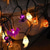 economico Luci decorative-luci solari per Halloween, luci fantasma impermeabili per esterni, 6,5 m, 30 LED, zucca illuminata, pipistrello, fantasma, ragno, decorazioni per esterni, luci solari per Halloween per feste in