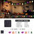 economico Luci decorative-luci solari per Halloween, luci fantasma impermeabili per esterni, 6,5 m, 30 LED, zucca illuminata, pipistrello, fantasma, ragno, decorazioni per esterni, luci solari per Halloween per feste in