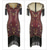 cheap 1920s Dresses-Retro Vintage Roaring 20s 1920s Knee Length Flapper Dress Outfits Short Sleeves The Great Gatsby Wedding Guest Sequins Tassel Fringe Scoop Neck Fancy Dress Women&#039;s Christmas Carnival Masquerade