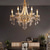 cheap Candle-Style Design-LED Chandelier Warm White 6/8-Light 66cm/78cm French Crystal Pearl Chandelier Medieval Villa Vintage Hanging Light for Living Room Bedroom 110-240V