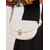 cheap Crossbody Bags-Elegant Women&#039;s Small White Shoulder Bag with Gold Buckle - Minimalist Design for Casual and Formal Occasions