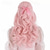cheap Party Wigs-Long Pastel Pink Curly Wig with Braids Halloween Cosplay Party Wigs
