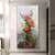 abordables Pinturas florales/botánicas-Pinturas al óleo de flores hechas a mano de Mintura sobre lienzo, arte de pared, decoración, imagen abstracta moderna para decoración del hogar, pintura enrollada sin marco y sin estirar