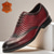 cheap Classic Dress Shoes-Men&#039;s Burgundy Wingtip Oxford Dress Shoes - Stylish Formal Footwear for Weddings and Business Meetings