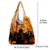 cheap Bags-Halloween-Themed Tote Bag with Black Cat and Pumpkin Print - Large Reusable Shopping Bag for Festive Fall Occasions