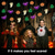 economico Luci decorative-luci solari per Halloween, luci fantasma impermeabili per esterni, 6,5 m, 30 LED, zucca illuminata, pipistrello, fantasma, ragno, decorazioni per esterni, luci solari per Halloween per feste in