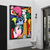 cheap Famous Paintings-picasso style oil painting handmade abstract picasso portrait painting wall painting firgure oil painting handmade signed abstract figure oil painting on canvas for bar office wall decoration