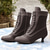 abordables Victoriano &amp; Eduardo-Mujer Botas Botas con botones Tallas Grandes Botas de tacon Exterior Fiesta Diario Bloque de color Botines Botines Tacón de gatito Dedo redondo Elegante Vacaciones Vintage Cuero Sintético Cordones