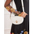 cheap Crossbody Bags-Elegant Women&#039;s Small White Shoulder Bag with Gold Buckle - Minimalist Design for Casual and Formal Occasions