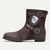 cheap Work Boots-Men&#039;s Steampunk Motorcycle Boots with Double Buckle Straps and Embossed Lion Design - Brown Faux Leather Ankle Boots