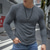 preiswerte Lässige T-Shirts für Herren-Herren Waffel-Shirt T Shirt T-Shirt langarmshirt Glatt Rundhalsausschnitt Strasse Urlaub Langarm Bekleidung Modisch Designer Basic