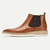 cheap Chelsea Boots-Men&#039;s Brown Premium Cowhide Chelsea Boots with White Sole - Elegant and Comfortable for Casual and Formal Wear