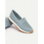 abordables Sandalias planas de mujer-Zapatillas de mujer de punto azul claro sin cordones con diseño transpirable para caminar y uso informal