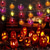 abordables luces de halloween-Cadena de luces de Halloween con forma de calabaza fantasma iluminada, 3 m, 20 ledes, funciona con pilas, para festivales, fiestas, jardines, decoración del hogar, balcones, casas embrujadas, bares,