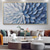 cheap Floral/Botanical Paintings-Mintura Handmade 3D Abstract Blue Oil Paintings On Canvas Wall Art Decoration Modern Flowers Picture For Home Decor Rolled Frameless Unstretched Painting
