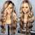 cheap Human Hair Lace Front Wigs-Unprocessed Virgin Hair 13x4 Lace Front Wig Layered Haircut Brazilian Hair Wavy Multi-color Wig 130% 150% Density with Baby Hair Ombre Hair Highlighted / Balayage Hair Glueless For Women Long Human