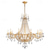 cheap Candle-Style Design-LED Chandelier Warm White 6/8-Light 66cm/78cm French Crystal Pearl Chandelier Medieval Villa Vintage Hanging Light for Living Room Bedroom 110-240V