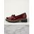cheap Women&#039;s Slip-Ons &amp; Loafers-Women&#039;s Burgundy Patent Leather Loafers with Fringe Tassel Detail and Chunky Heel, Perfect for Office Wear and Casual Outfits