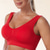cheap Sports Bra-Women&#039;s Light Support Sports Bra Running Bra Open Back Cross Back Bra Top Padded Fitness Leisure Sports Running Breathable Lightweight Soft Watermelon Red Black White Solid Colored