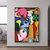 cheap Famous Paintings-picasso style oil painting handmade abstract picasso portrait painting wall painting firgure oil painting handmade signed abstract figure oil painting on canvas for bar office wall decoration
