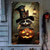 billige Veggtepper-halloween vindusdekorasjoner, stoff skallen ut av brann halloween gardin plakat vindusdør som dekker dekor for hjemsøkt hus, skummelt halloween vindu klinger dekaler innendørs utendørs