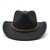 cheap Wild West-Cowboy Hats,Jazz Hat Refined Holiday Ladies Men Chapeu Westerly Cowboy Hat Gentleman Cowboy Wide Stripe Jazz Hat