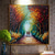 cheap Landscape Paintings-Handmade Tree Wall Art Colorful Forest Painting handmade Canvas Colorful Trees Forest Canvas painting A Date With The Rain Canvas painting Huge Canvas Home Decor Autumn Canvas