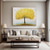 cheap Floral/Botanical Paintings-Large handpainted 3D Golden Tree Canvas Oil Painting handmade Autumn Landscape painting handmade Wall Art Botanical Knife Painting Light Luxury gold tree oil painting for Living Room bedroom Decor