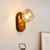 preiswerte Indoor-Wandleuchten-LED-Innenwandleuchten Warmweiß 20cm 1-flammig Eiswürfelform Wandleuchte Wohnzimmer Hintergrund Wandlampe G9 Holz Glas Retro einfache Wandhalterung Wandleuchte minimalistisch Schlafzimmer Nachttisch