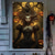 preiswerte Wandteppiche-Halloween-Fensterverkleidung, Stoff-Buntglas-Kürbis-Halloween-Vorhang, Poster, Fenster-/Türverkleidung, Dekor für Spukhaus, gruselige Halloween-Fensteraufkleber für drinnen und draußen