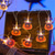 cheap Halloween Indoor-1.5M 10LED Halloween Lantern String Ghost Festival Scene Atmosphere Decoration Lantern String Spider Web Bat Pumpkin Death God Festival Decorative Lanterns 1pc