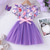 cheap Casual Dresses-Easter Girls&#039; 3D Floral Dress Short Sleeve Summer Vacation Daily Holiday Princess Beautiful Sweet Little Kids(4-7ys) 4-7 Years Casual Dress A Line Dress Tulle Dress Knee-length Regular Fit