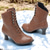 cheap Ankle Boots-Women&#039;s Victorian Brown Lace-Up Mid-Heel Boots with Zipper - Perfect for Everyday Wear and Vintage-Themed Events