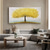 cheap Floral/Botanical Paintings-Large handpainted 3D Golden Tree Canvas Oil Painting handmade Autumn Landscape painting handmade Wall Art Botanical Knife Painting Light Luxury gold tree oil painting for Living Room bedroom Decor