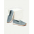 abordables Sandalias planas de mujer-Zapatillas de mujer de punto azul claro sin cordones con diseño transpirable para caminar y uso informal